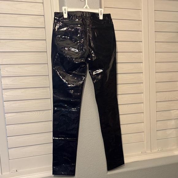 Zadig & Voltaire Vinyl Lambskin Leather Pants SZ 34/xs Straight Leg - Picture 9 of 16